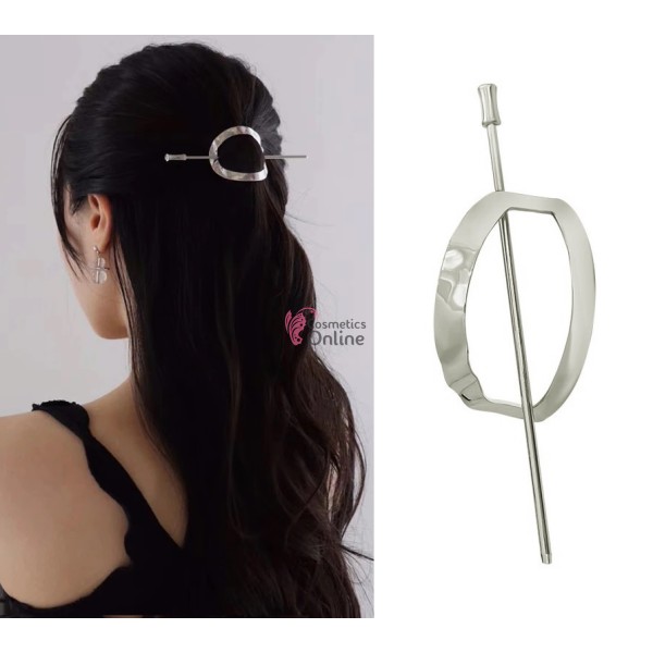 Accesoriu de par modern Japonez pentru cocuri din metal JPN04 Argintiu